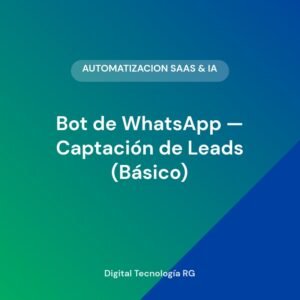 Bot de WhatsApp — Captación de Leads (Básico)
