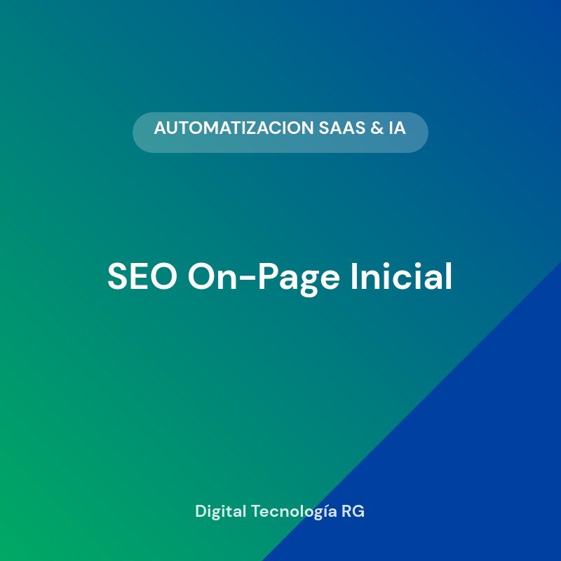 SEO On-Page Inicial (tarjeta de marca) SEO On-Page Inicial