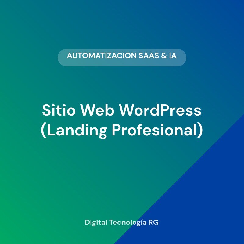 Sitio Web WordPress (Landing Profesional) (tarjeta de marca) Sitio Web WordPress (Landing Profesional)